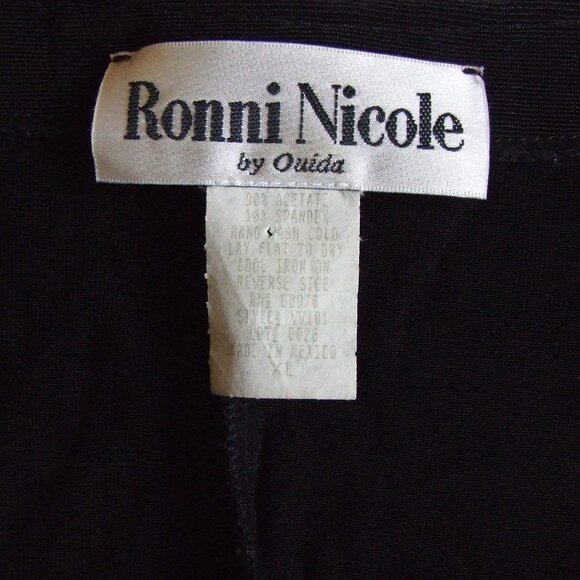 Ronnie Nicole blouse shirt top plus size silver black evening vintage whimsigoth - Picture 10 of 14